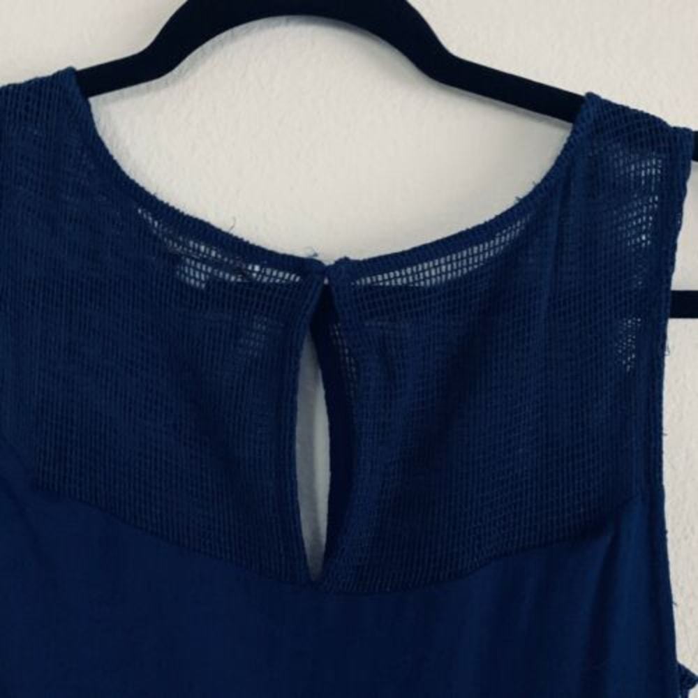 Ella Moss Navy Blue Stella Mesh Shift Dress - Picture 5 of 7